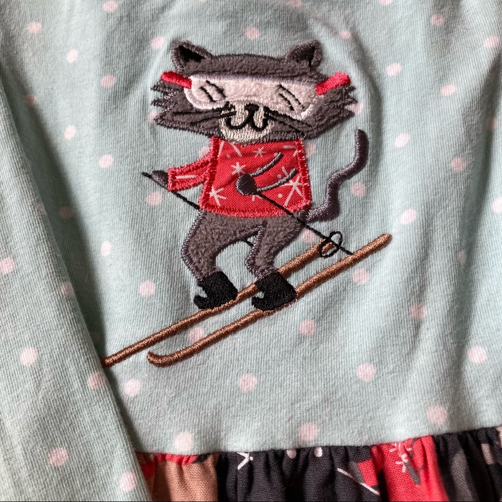 Ricrac & Ruffles Boutique Winter Cat Play Dress! - Picture 2 of 8